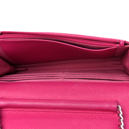 Chanel Iridescent Caviar Quilted Wallet on Chain WOC Pink 4 of 11