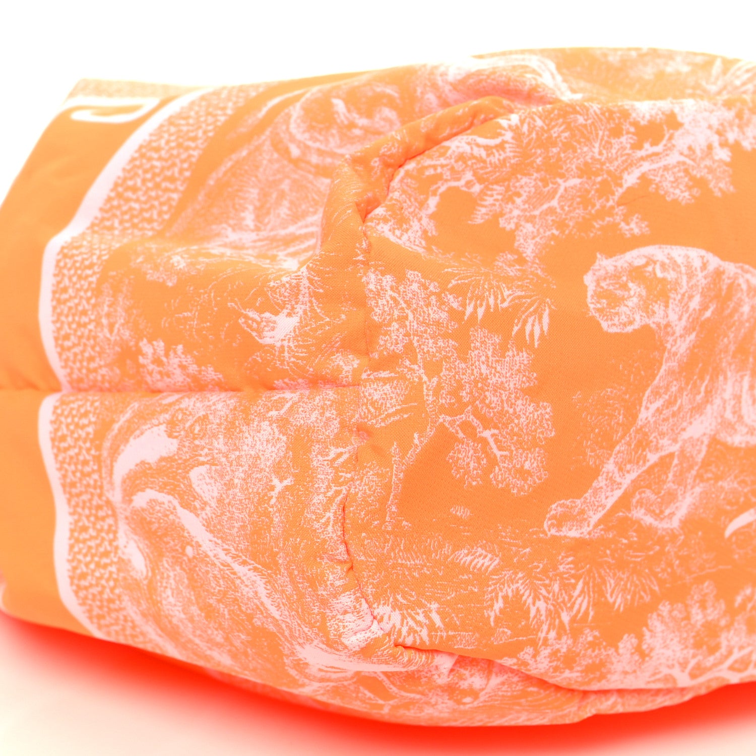 Christian Dior Technical Fabric Embroidered Toile De Jouy Sauvage DiorTravel Pouch Fluorescent Orange 9 of 10