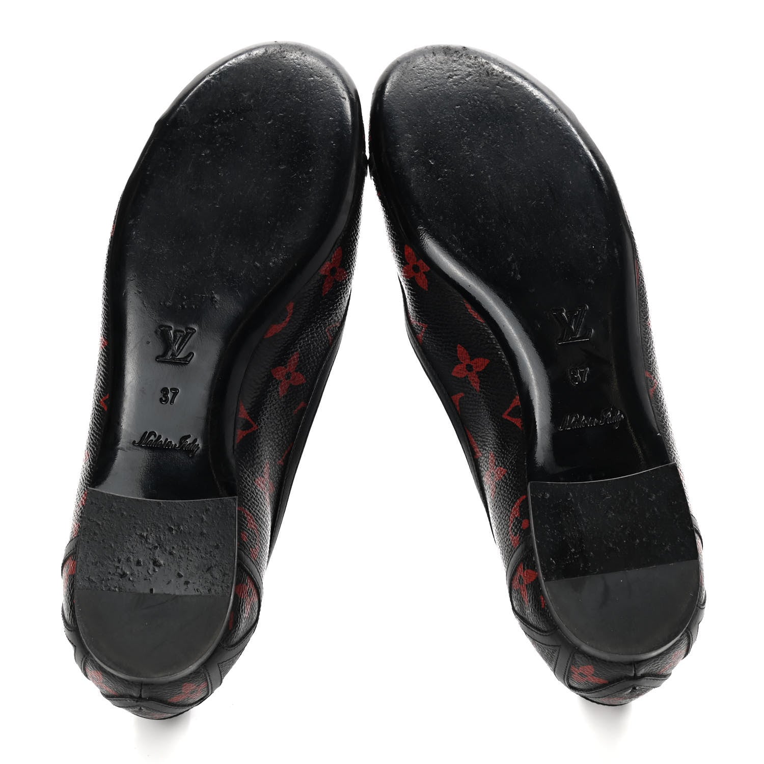 Louis Vuitton Monogram Infrarouge New Revival Ballerina Flats 37 Black 5 of 9