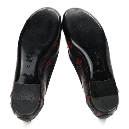 Louis Vuitton Monogram Infrarouge New Revival Ballerina Flats 37 Black 5 of 9