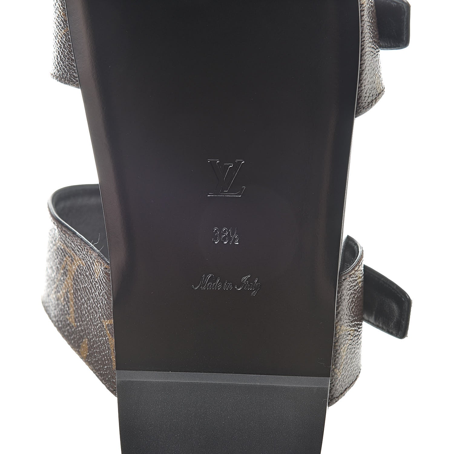 Louis Vuitton Monogram Bom Dia Mule Sandals 38.5 Black 6 of 8