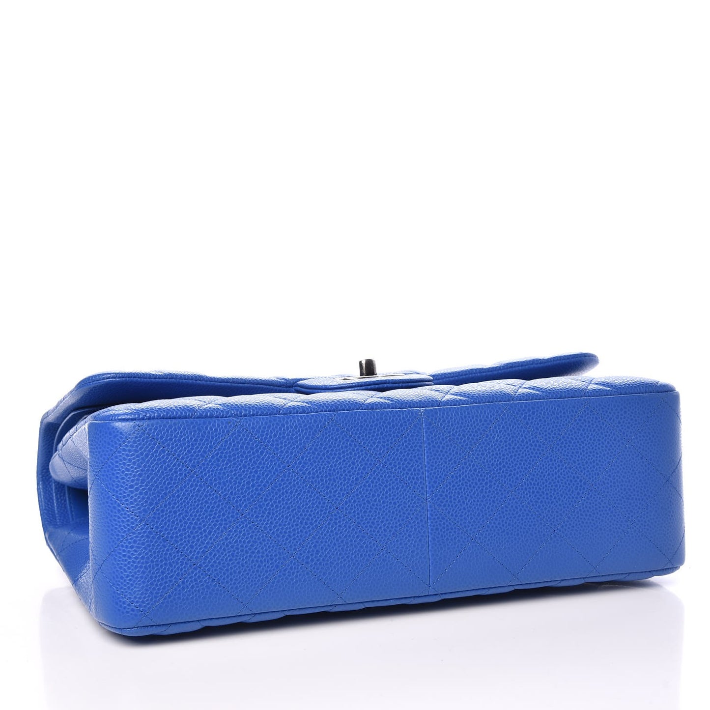 Caviar Quilted Jumbo Double Flap Blue