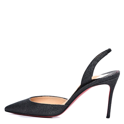 Christian Louboutin Glitter Ever 85 Slingback Pumps 36 Silver 1 of 10