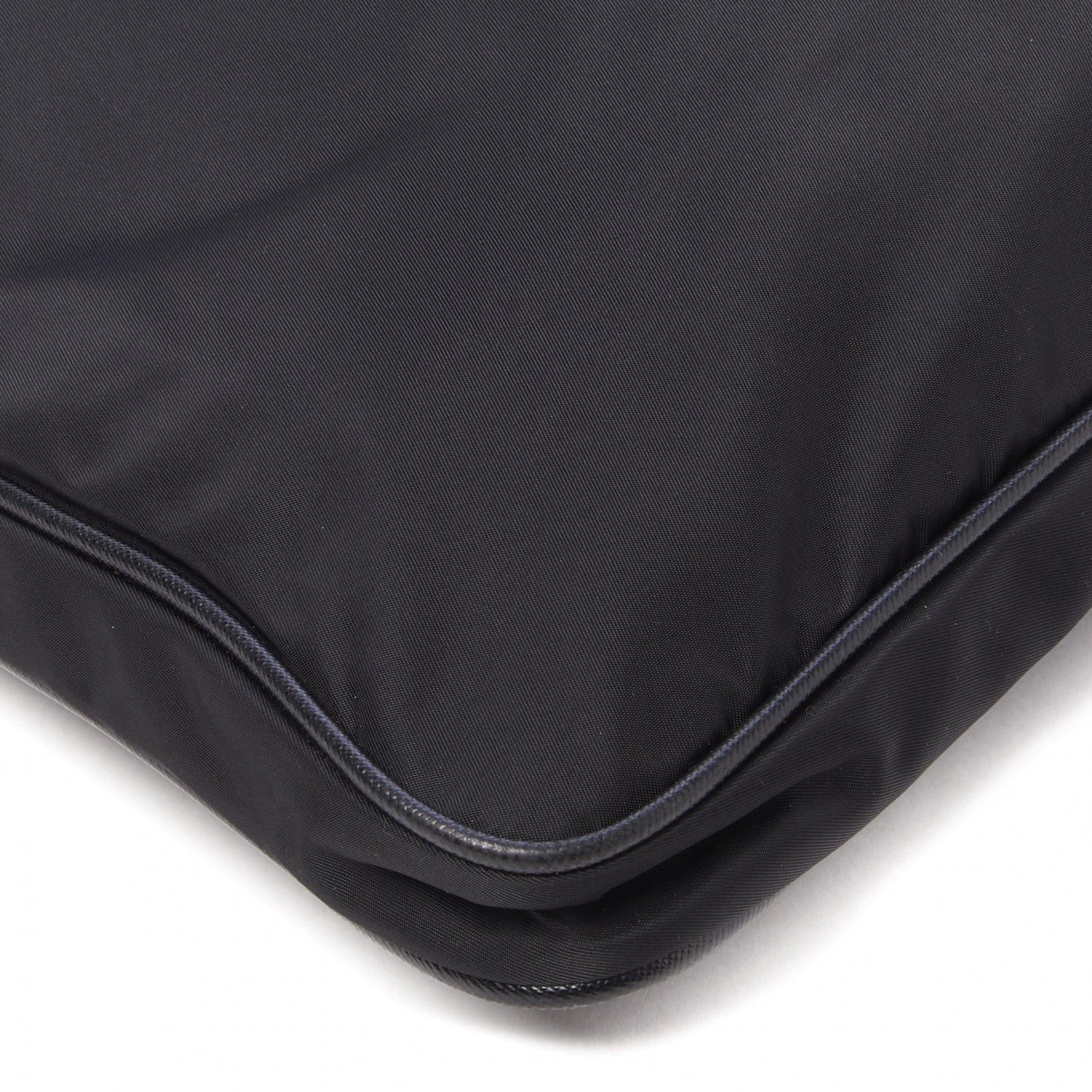 Prada Tessuto Nylon Saffiano Flat Messenger Bag Black 6 of 9