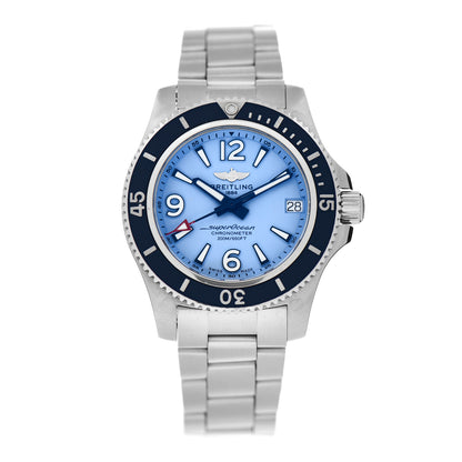 Breitling Stainless Steel 36mm Super Ocean Chronometer Automatic Watch Blue A17316 1 of 5