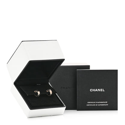 Chanel 18K Beige Gold Coco Crush Hoop Earrings 5 of 5