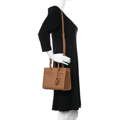Saint Laurent Grained Calfskin Nano Sac De Jour Cinnamon 2 of 12