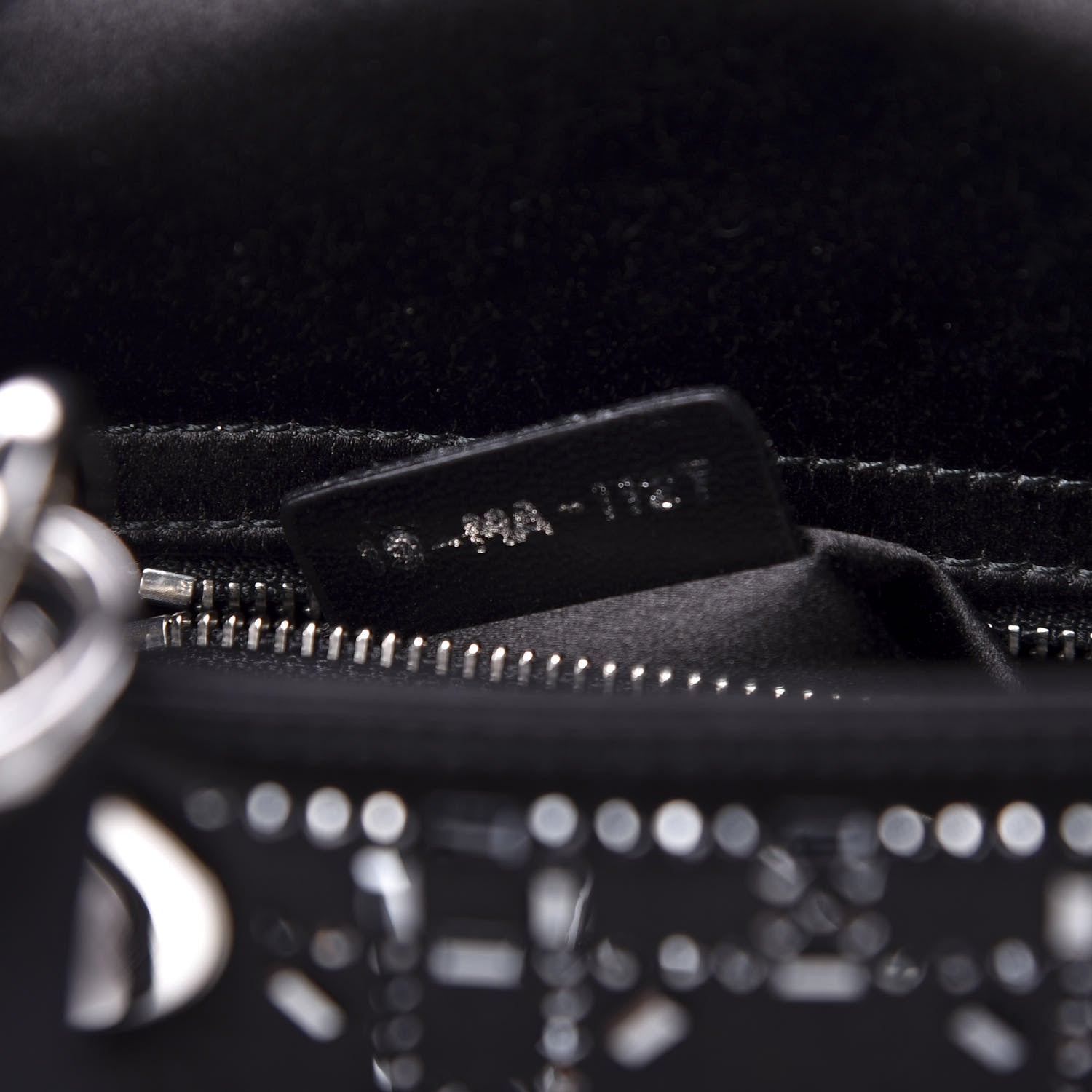 Christian Dior Satin Crystal Cannage Mini Lady Dior Black 9 of 10