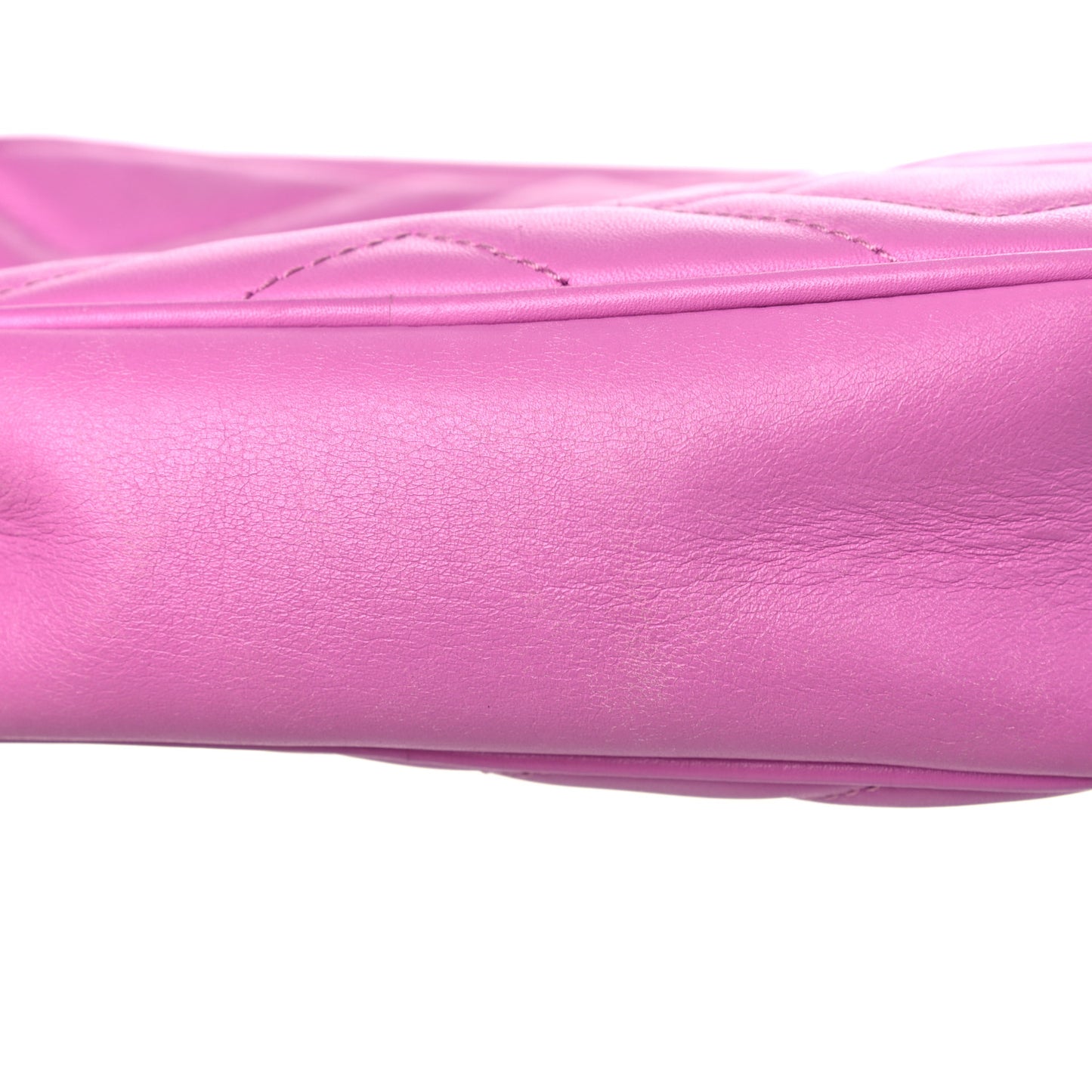 Calfskin Matelasse Mini GG Marmont Chain Shoulder Bag Candy Mousse