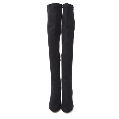 Jimmy Choo Suede Knee High Boots 40.5 Black 2 of 8