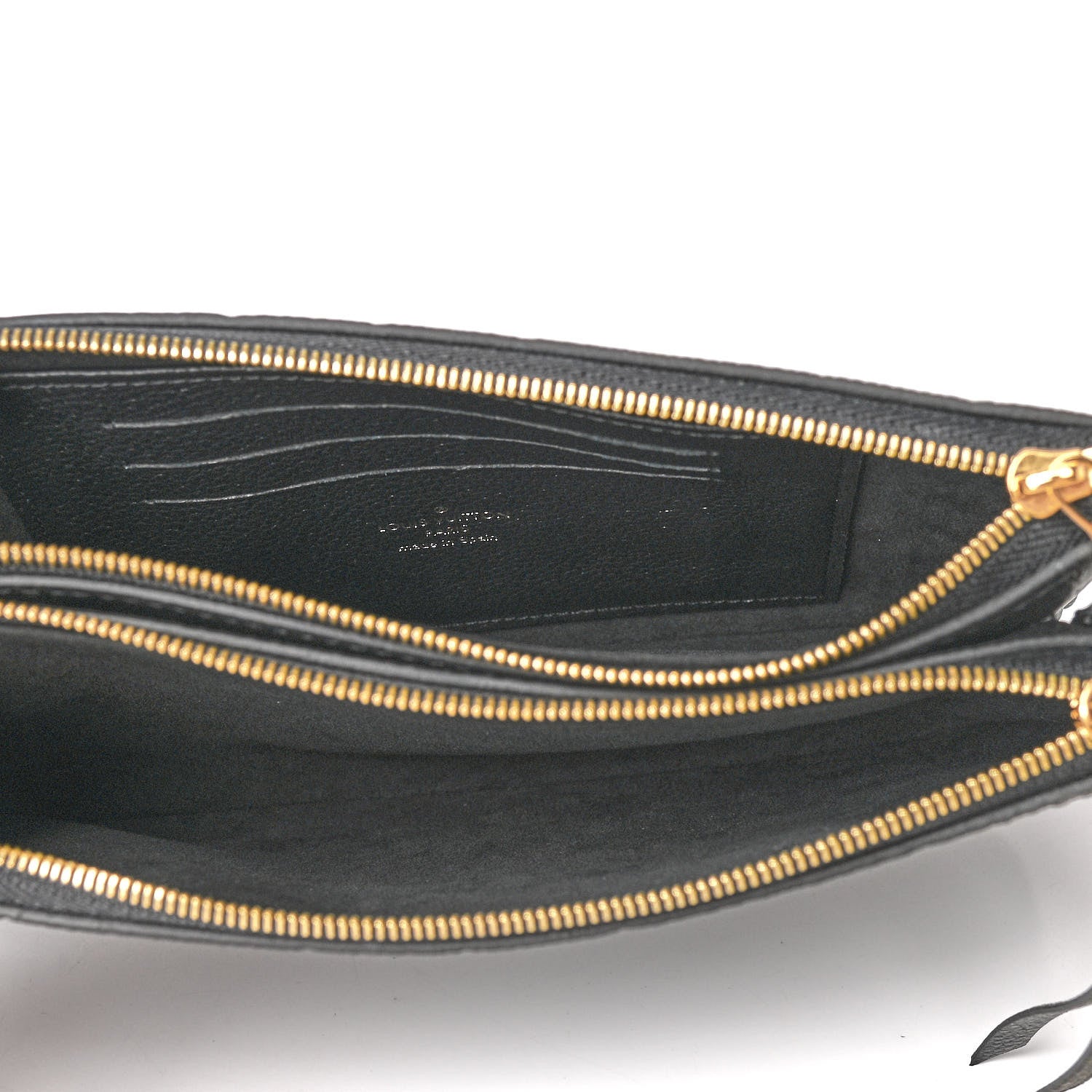 Louis Vuitton Empreinte Double Zip Pochette Black 5 of 9