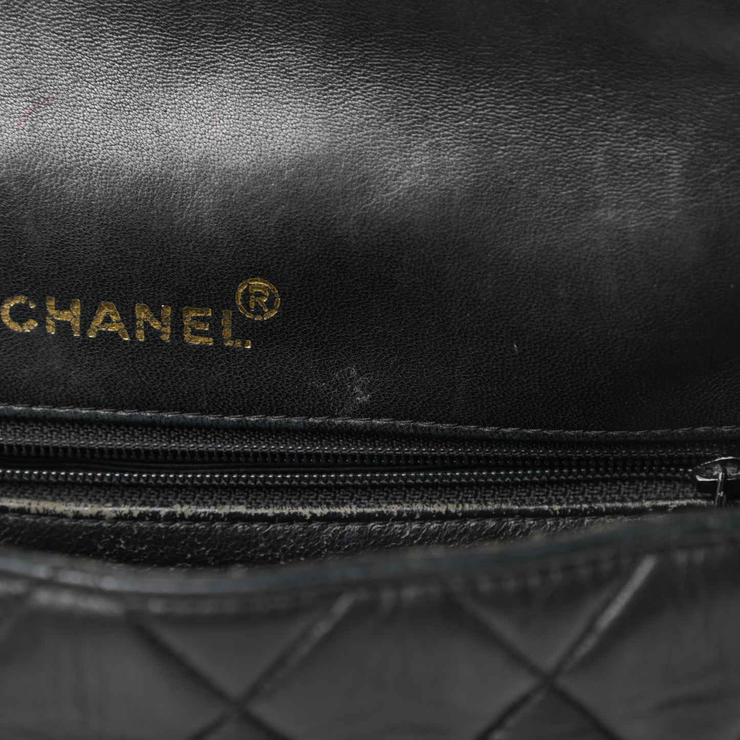 Lambskin Quilted CC Flap Shoulder Bag Black