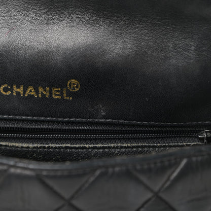 Chanel Lambskin Quilted CC Flap Shoulder Bag Black 15 of 18