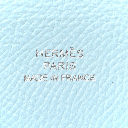 Hermes Epsom Calvi Card Case Bleu Zephyr 6 of 6