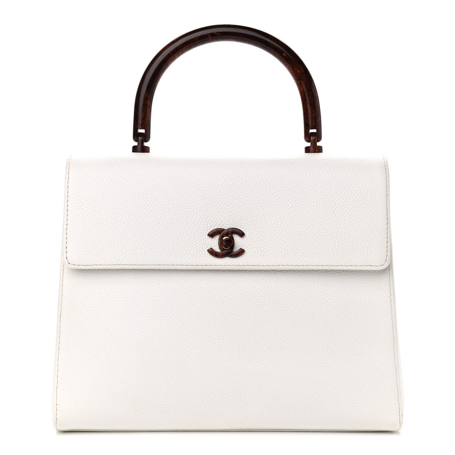 Chanel Caviar Kelly Flap Bag White 1 of 13
