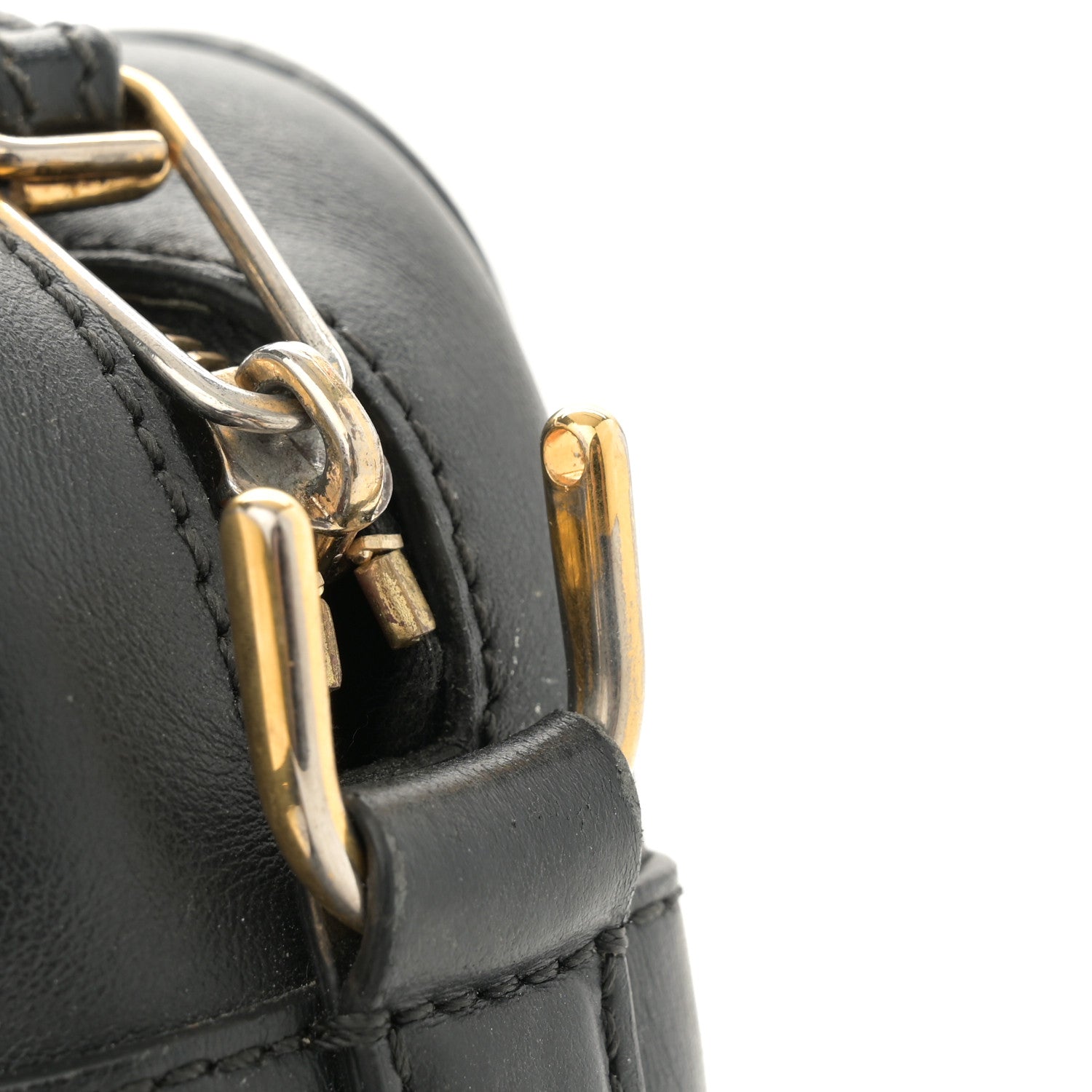 Fendi Glazed Fabric Vitello Century F is Fendi FF 1974 Stamp Patch Camera Case Mogano Panna Black 14 of 17