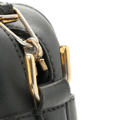 Fendi Glazed Fabric Vitello Century F is Fendi FF 1974 Stamp Patch Camera Case Mogano Panna Black 14 of 17