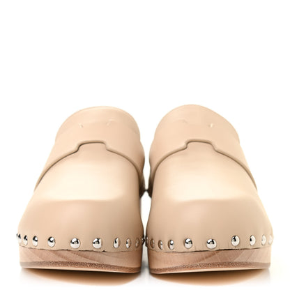 Hermes Calfskin Calya Mules 37 Hetre 2 of 8
