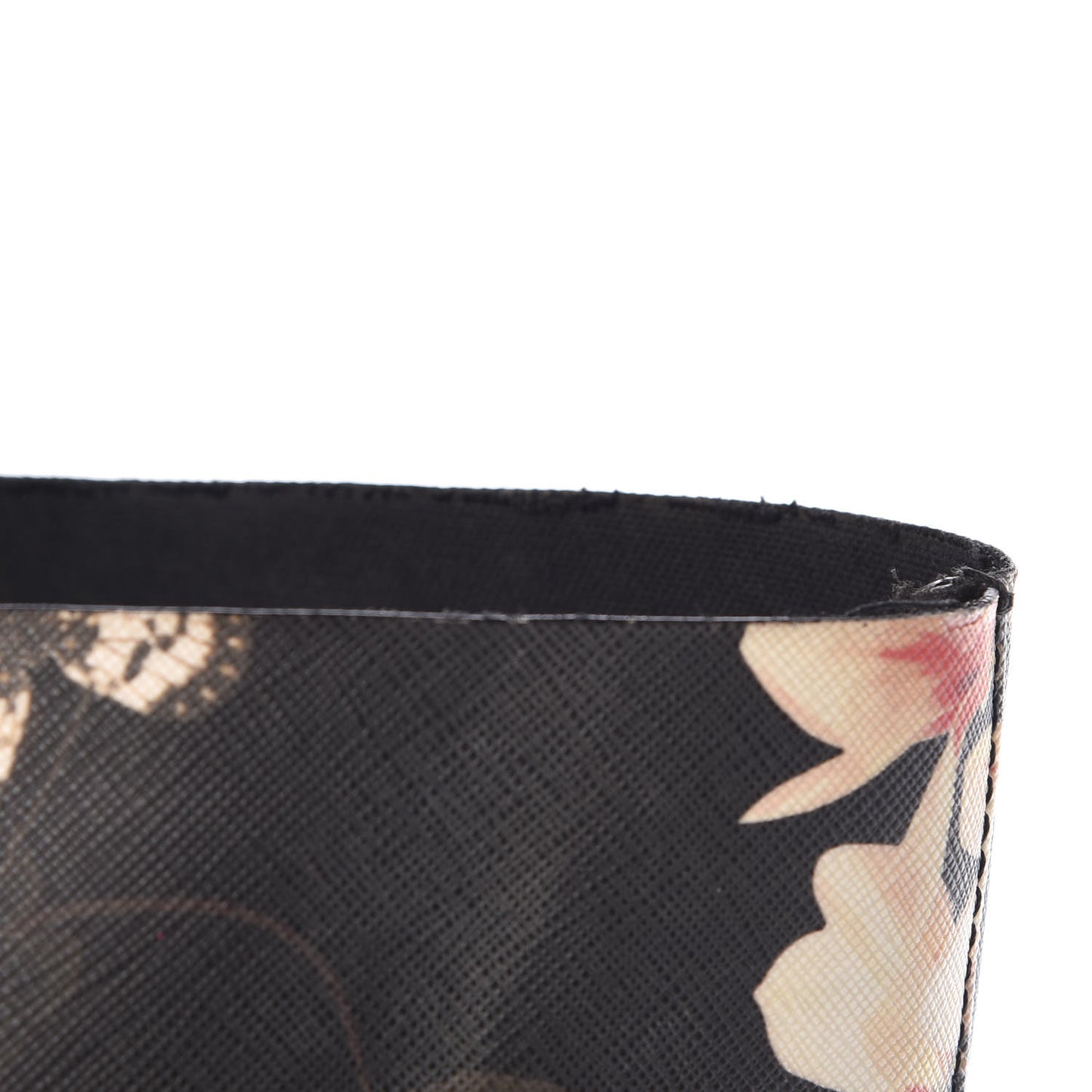 Textured Coated Canvas Magnolia and Moth Print Large Antigona Tote