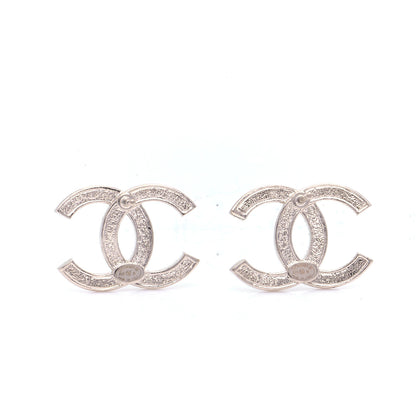 Chanel Crystal CC Earrings Gold 5 of 6