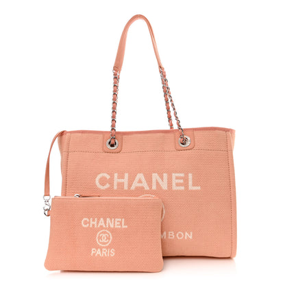 Chanel Mixed Fibers Small Deauville Tote Light Orange 3 of 11