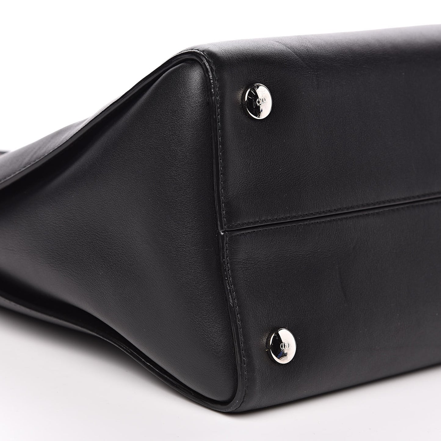 Calfskin Small Addict Shopping Tote Black Pink