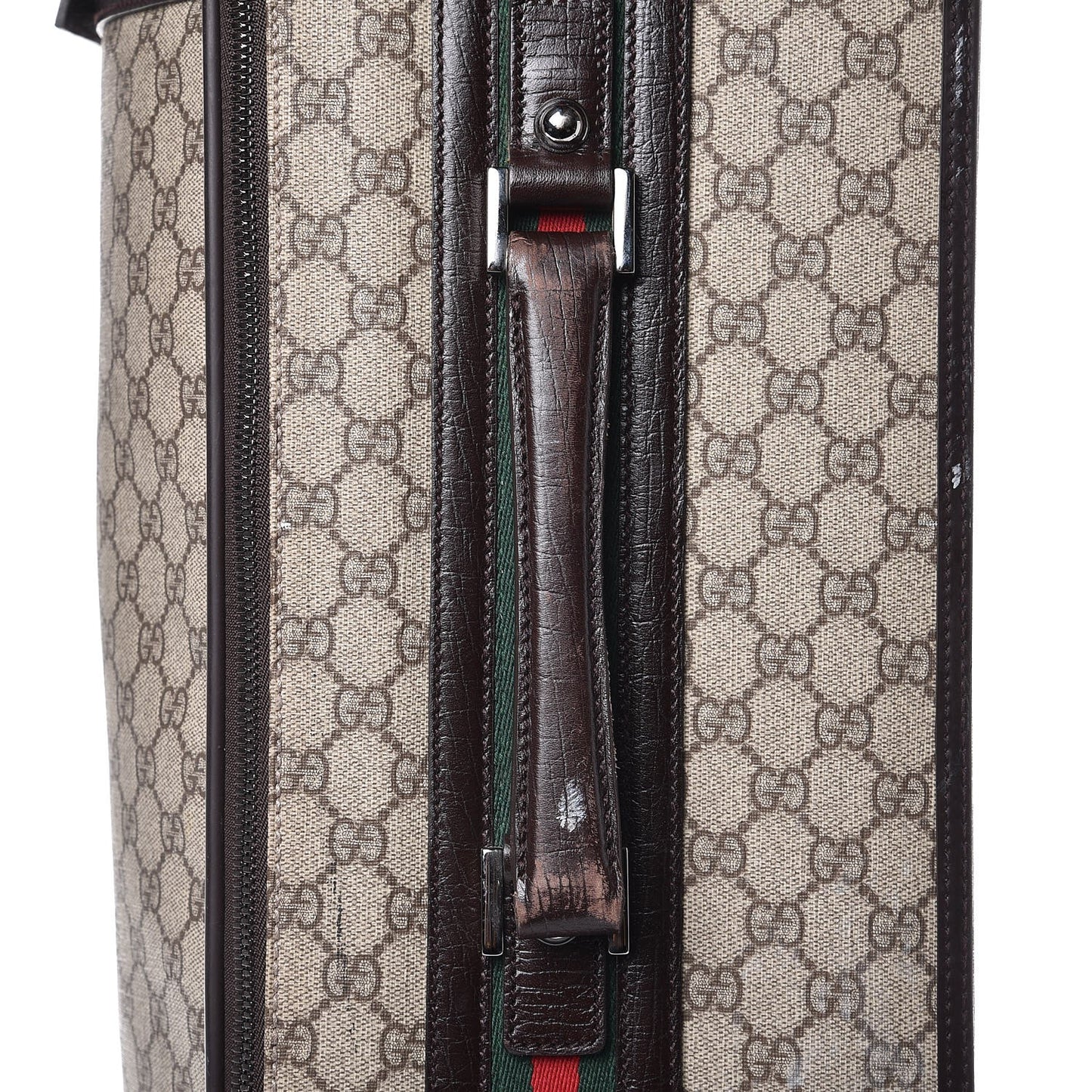 GG Plus Monogram Small Web Trolley Brown