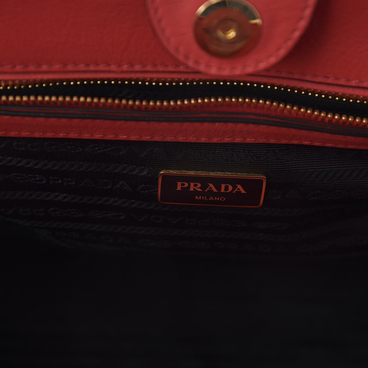 Prada Vitello Soft Twin Pocket Tote Lacca 9 of 10