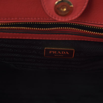 Prada Vitello Soft Twin Pocket Tote Lacca 9 of 10