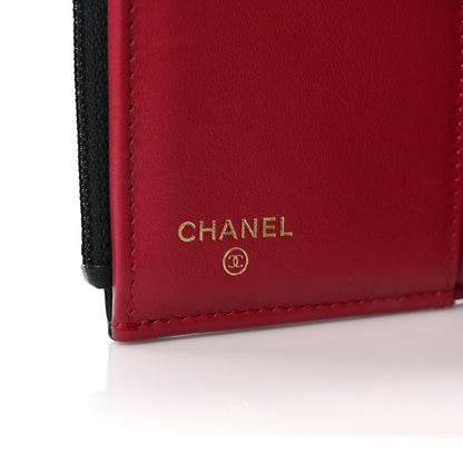 Chanel Goatskin Quilted Chanel 19 Small Flap Wallet Black 6 of 8