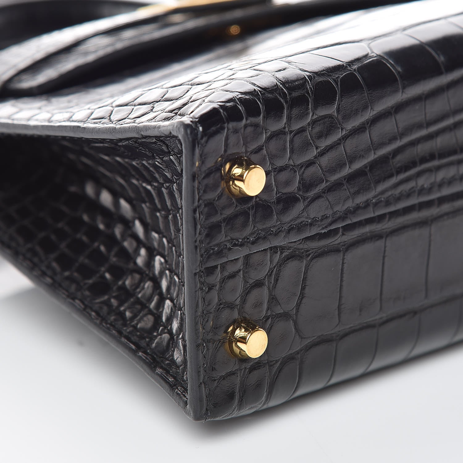 Hermes Matte Alligator Mini Kelly Sellier 20 Black 28 of 33