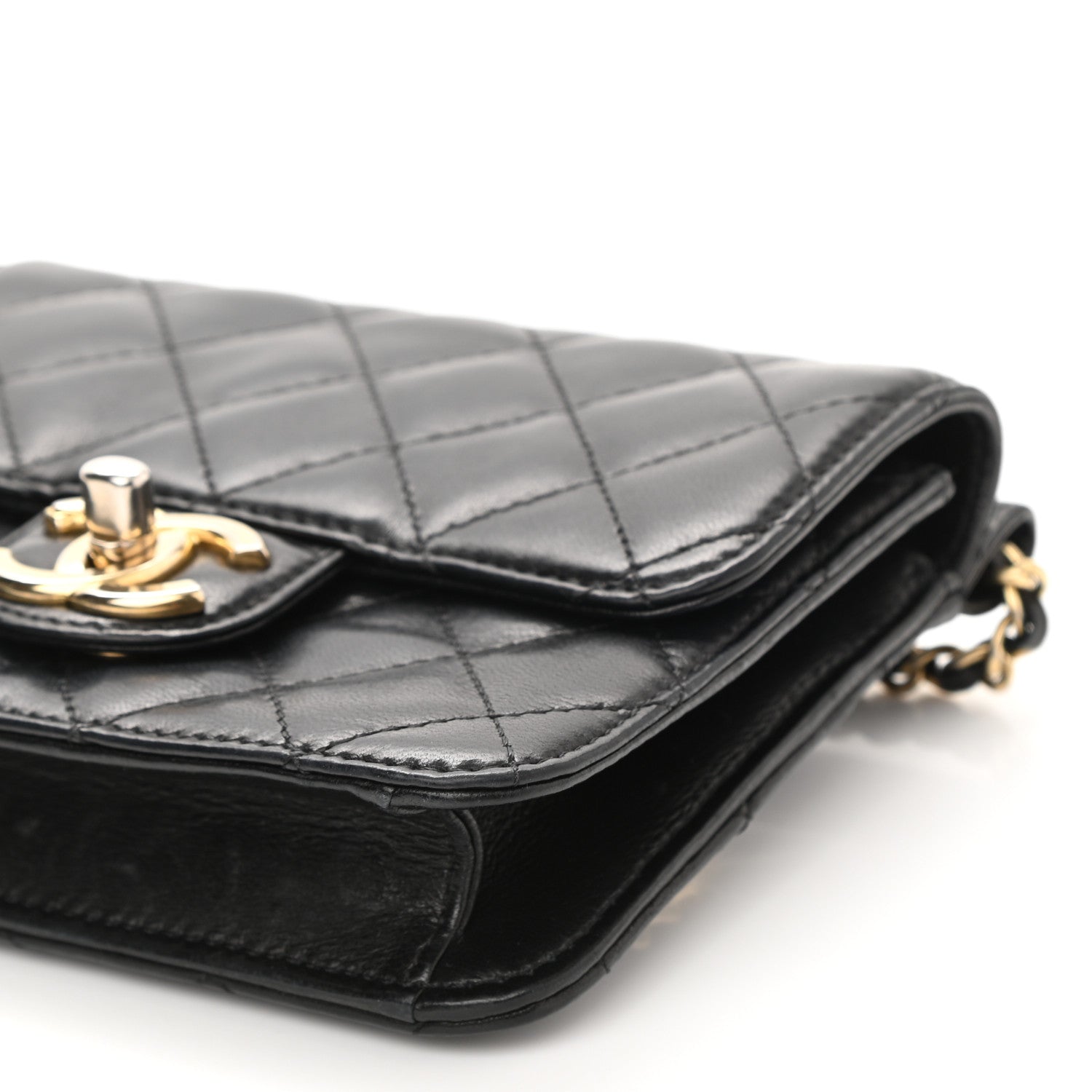 Chanel Lambskin Quilted Crossing Times Mini Flap Black 10 of 10