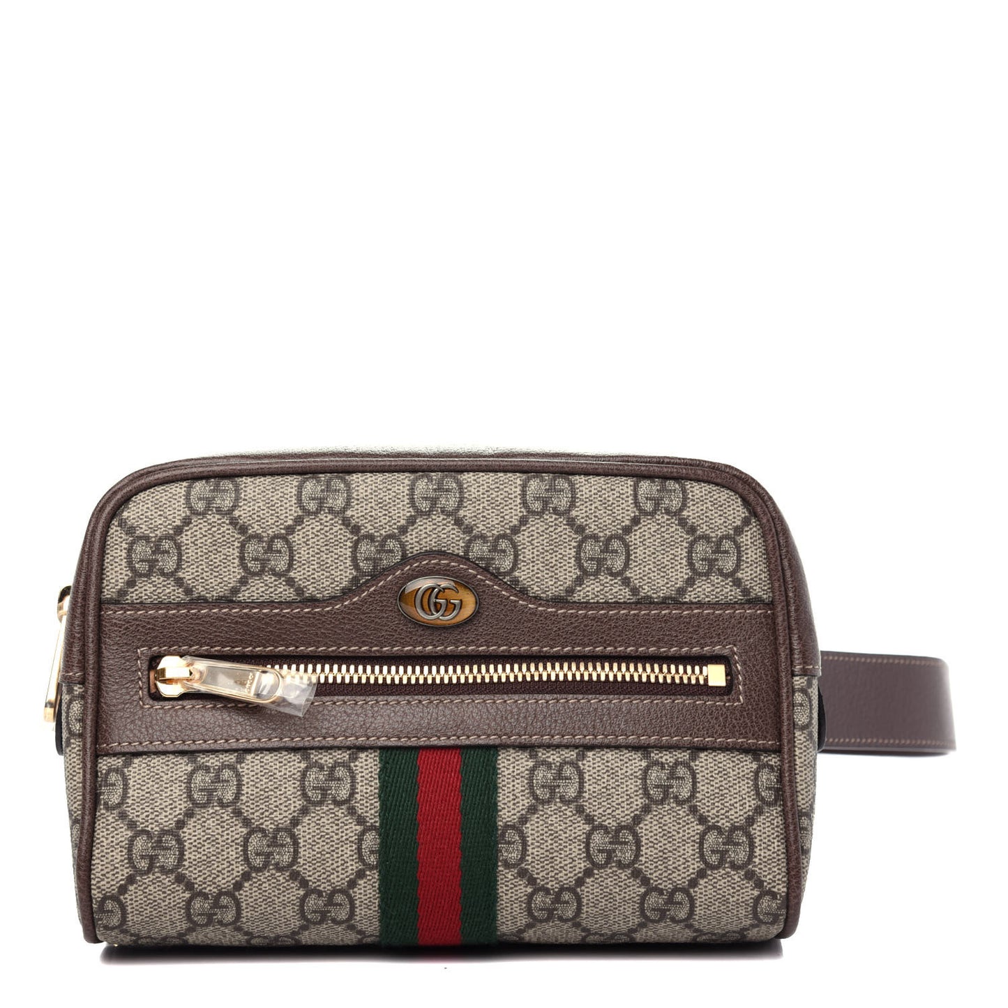 GG Supreme Monogram Web Small Ophidia Belt Bag 95 38 Dark Brown