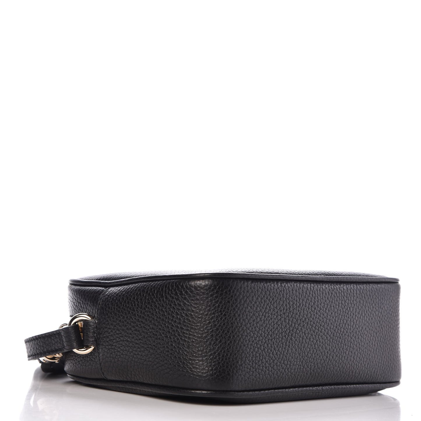 Pebbled Calfskin Small Soho Disco Bag Black