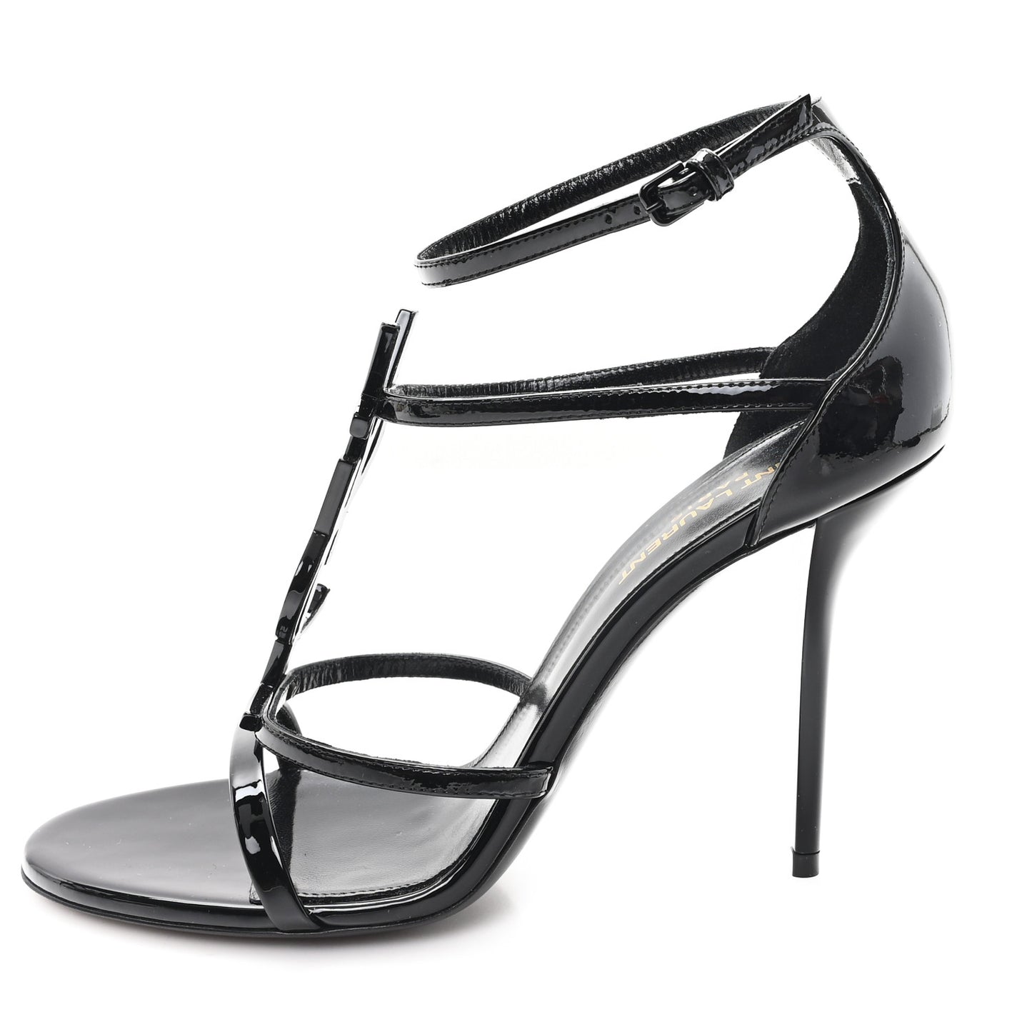 Vernice Chiffon Cassandra 100 Ankle Strap Sandals 39 Black