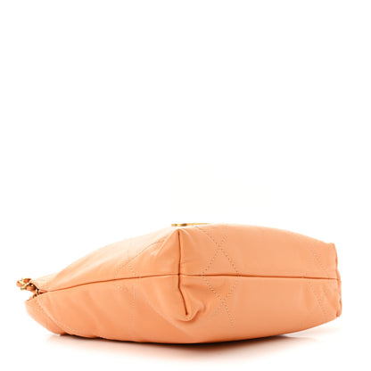 Chanel Shiny Calfskin Quilted Mini Chanel 22 Orange 4 of 10