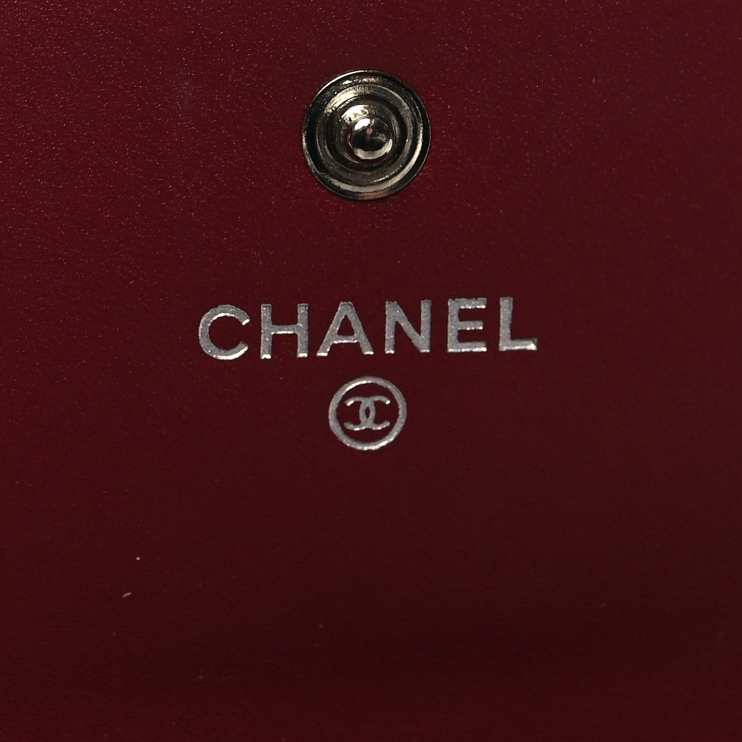 Patent Caviar Timeless CC Large Gusset Flap Wallet Burgundy