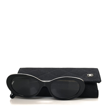 Chanel Acetate Oval Sunglasses 5515-A Black 7 of 7