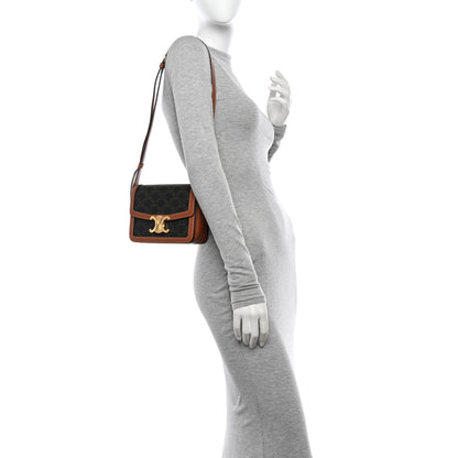 Celine Calfskin Triomphe Canvas Teen Triomphe Bag Tan 2 of 11