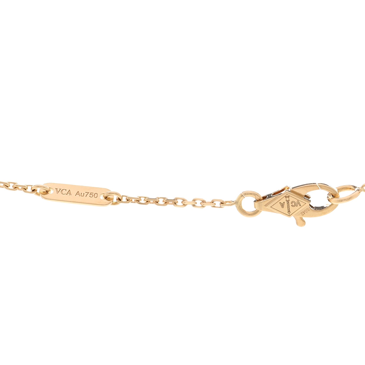 Van Cleef & Arpels 18K Yellow Gold Diamond Mini Frivole Pendant Necklace 4 of 5