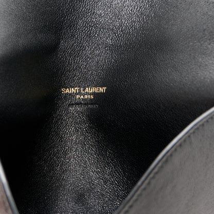 Saint Laurent Lambskin Chevron Quilted Medium Loulou Black 10 of 14