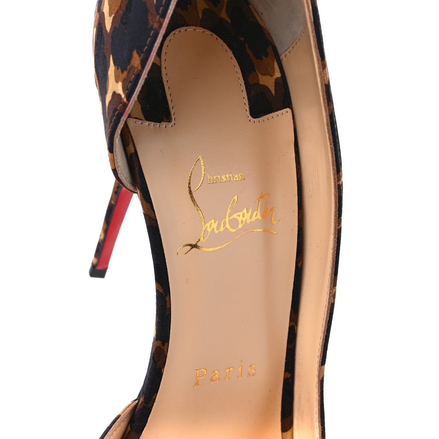 Christian Louboutin Silk Leopardi Iriza 100 Pumps 39.5 Marron 7 of 7
