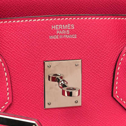 Hermes Epsom Candy Birkin 35 Rose Tyrien 6 of 12