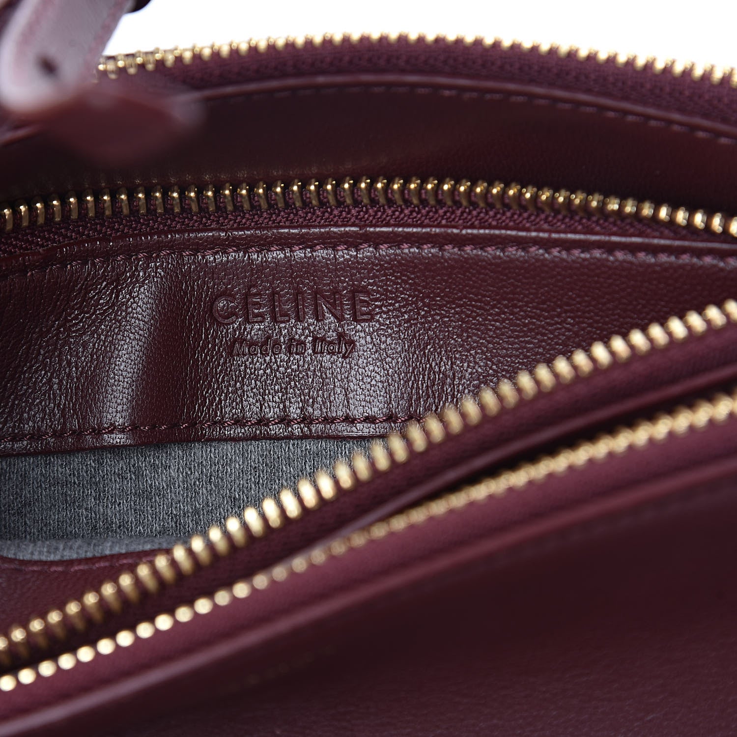 Celine Lambskin Small Trio Crossbody Bag Burgundy 9 of 18