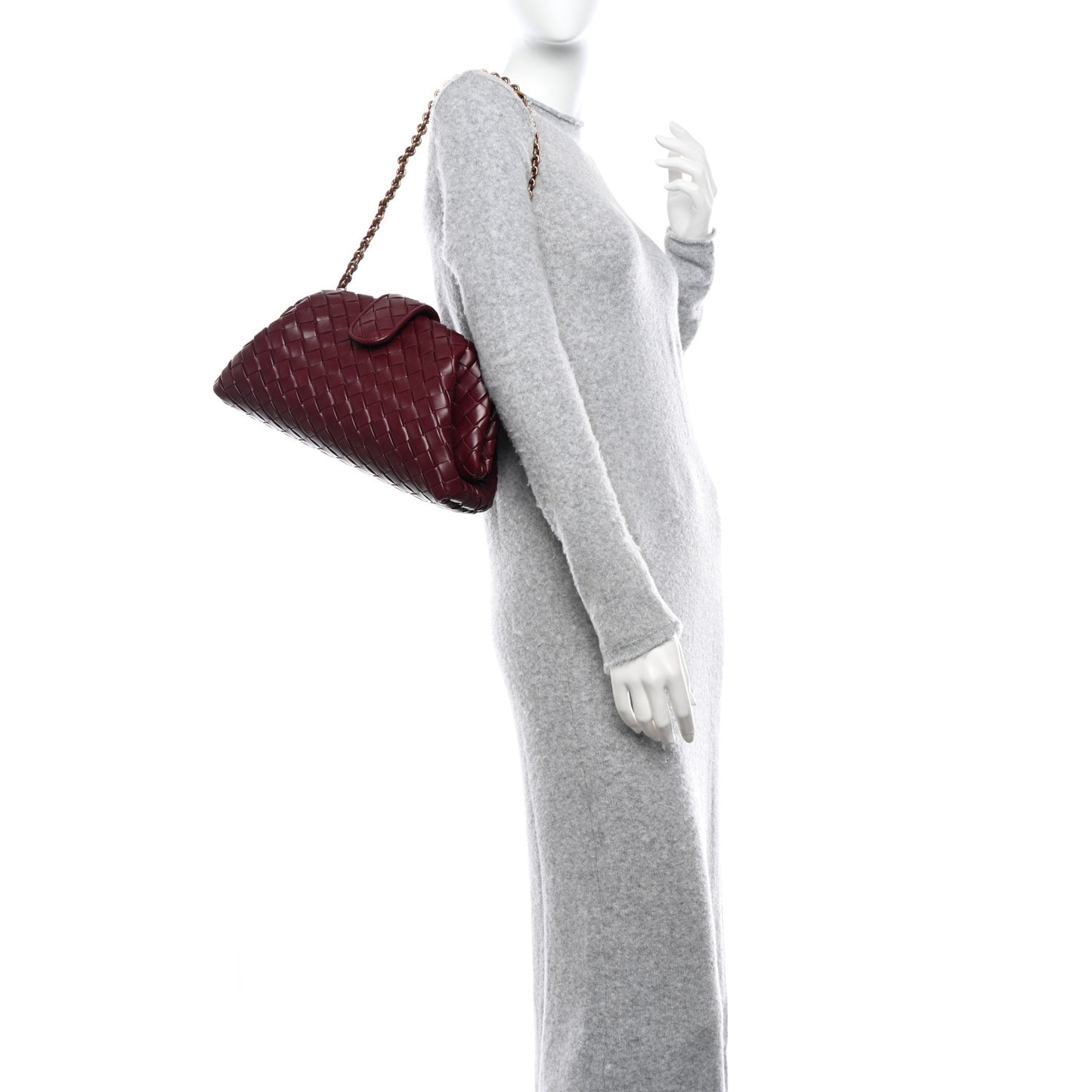 Nappa Intrecciato Teen The Lauren 1980 Clutch With Chain Barolo