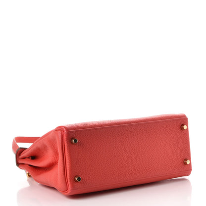 Hermes Taurillon Clemence Kelly Retourne 28 Rose Jaipur 5 of 38