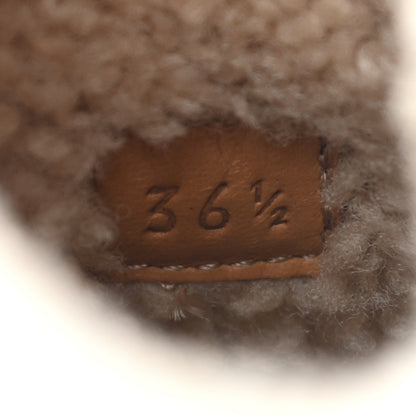 Gucci Covered Wool GG Monogram Womens Fria Horsebit Ankle Boots 36.5 Beige Ebony Butterscotch 9 of 9