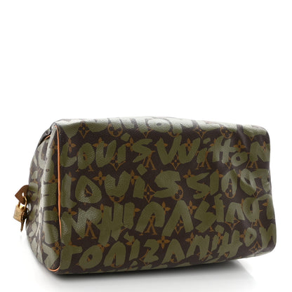 Louis Vuitton Monogram Graffiti Speedy 30 Kaki 4 of 9