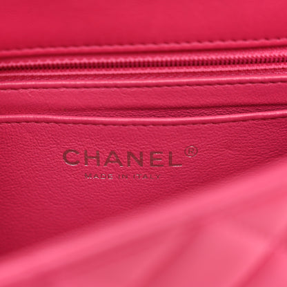 Chanel Lambskin Quilted Mini Rectangular Flap Fuchsia 6 of 10