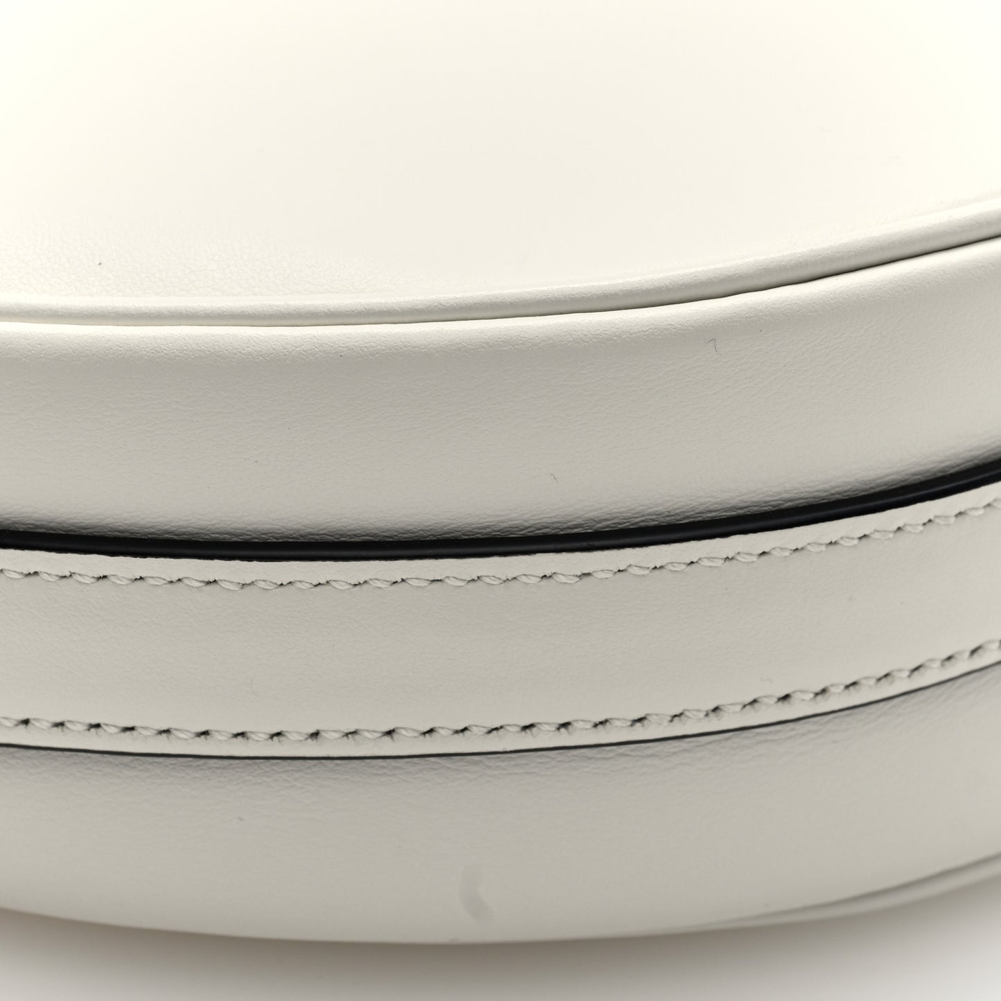 Soft Calfskin Arque Shoulder Bag White
